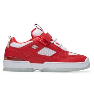 Red / White Men DC Shoes Js 1 Sneakers | DC-2135906