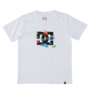 White Kids' DC Shoes Scribble T-Shirt | DC-6381425