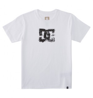 White Kids' DC Shoes Sketchy T-Shirt | DC-1954023