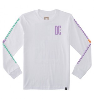 White Kids' DC Shoes Sportster Long Sleeve T-Shirt | DC-5368709