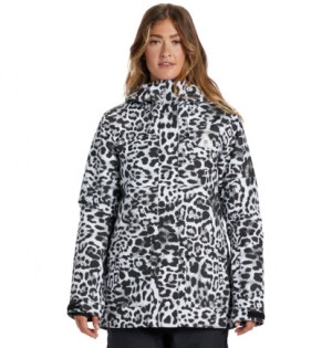 White Leopard Women DC Shoes Cruiser Technical Snowboard Jackets | DC-1496852