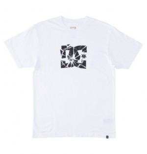 White Men DC Shoes Crushed Glass T-Shirt | DC-5263094