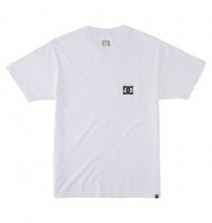 White Men DC Shoes DC Star Pocket T-Shirt | DC-6803254