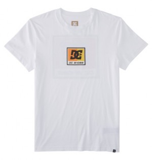 White Men DC Shoes Racer T-Shirt | DC-7401823