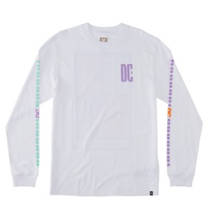 White Men DC Shoes Sportster Long Sleeve T-Shirt | DC-4823971