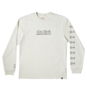 White Men DC Shoes Static 94 Long Sleeve T-Shirt | DC-6487532