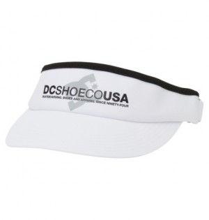 White Men DC Shoes Super Tour Visor Cap | DC-6915780