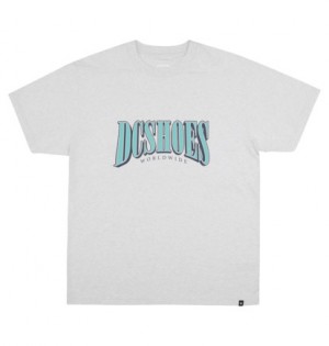 White Men DC Shoes Tall Stack T-Shirt | DC-3725018