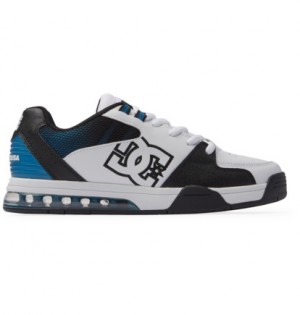 White / Black / Blue Men DC Shoes Versatile Sneakers | DC-7340159