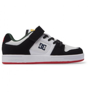 White / Black / Red Kids' DC Shoes Manteca 4 V Skate Shoes | DC-2536840