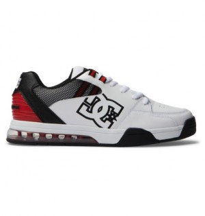 White / Black / Red Men DC Shoes Versatile Sneakers | DC-4370681