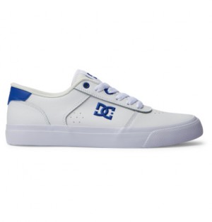 White / Blue Men DC Shoes Teknic Sneakers | DC-5304796