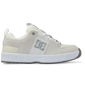 White / Grey Men DC Shoes Lynx OG Skate Shoes | DC-2910375