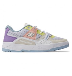 White / Multicolor Women DC Shoes Construct Sneakers | DC-8753910