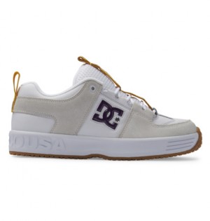 White / Purple Men DC Shoes Lynx OG Skate Shoes | DC-7634819