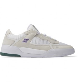 White / Purple Men DC Shoes Metric S x Ish Skate Shoes | DC-7054196