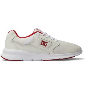 White / Red Men DC Shoes Skyline Lightweight Sneakers | DC-6295387