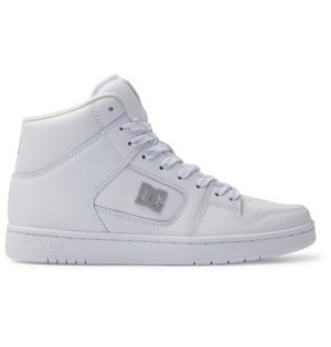 White / Silver Women DC Shoes Manteca 4 Hi Sneakers | DC-5094817