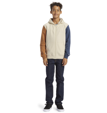 Beige Kids' DC Shoes Baseline Zip-Up Hoodie | DC-5812794