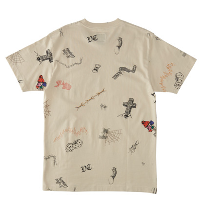 Beige Men DC Shoes Scribble T-Shirt | DC-5017369