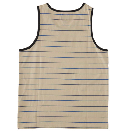 Beige / Stripes Men DC Shoes Lowstate Stripe Muscle T-Shirt | DC-2937864