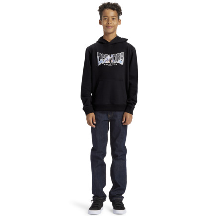 Black Kids' DC Shoes Astro Pullover Hoodie | DC-1964732