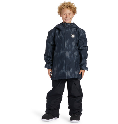 Black Kids' DC Shoes Basis Print Technical Snowboard Jackets | DC-2741983