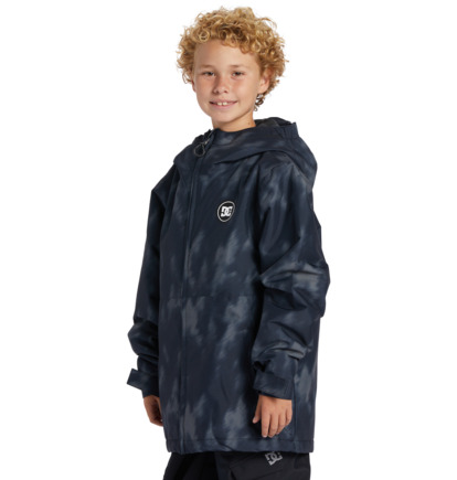 Black Kids' DC Shoes Basis Print Technical Snowboard Jackets | DC-2741983