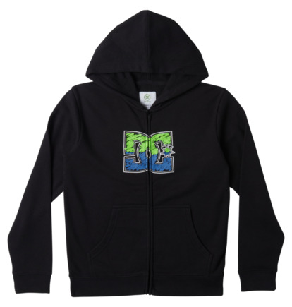 Black Kids\' DC Shoes DC Star Inline Zip-Up Hoodie | DC-7531469