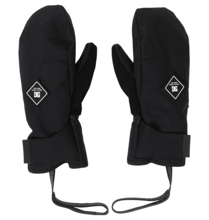 Black Kids' DC Shoes Franchise Technical Mittens | DC-8043695