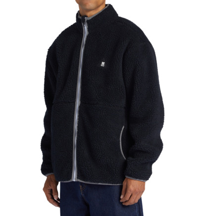 Black Men DC Shoes Amradical Zip-Up Mock Neck Hoodie | DC-6473150