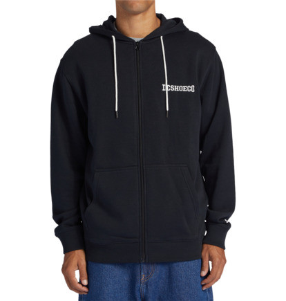 Black Men DC Shoes Baseline Zip-Up Hoodie | DC-4582173