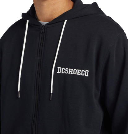 Black Men DC Shoes Baseline Zip-Up Hoodie | DC-4582173