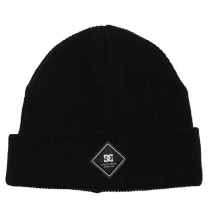 Black Men DC Shoes Label Beanie | DC-1826947