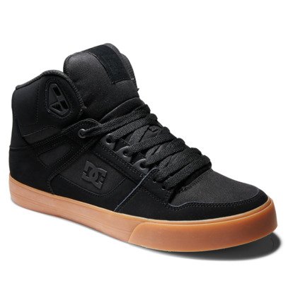 Black Men DC Shoes Pure High-Top Sneakers | DC-5073482