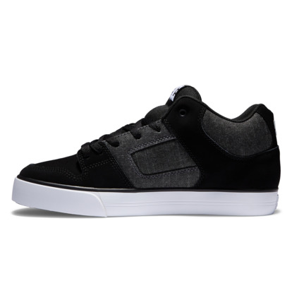 Black Men DC Shoes Pure Mid Top Sneakers | DC-8965342