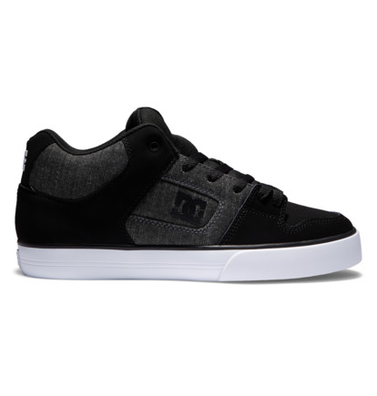 Black Men DC Shoes Pure Mid Top Sneakers | DC-8965342