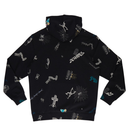 Black Men DC Shoes Scribble Pullover Hoodie | DC-6182370