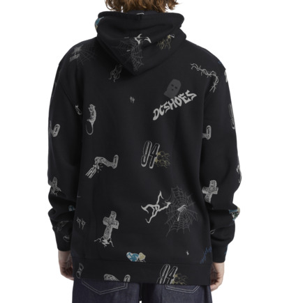 Black Men DC Shoes Scribble Pullover Hoodie | DC-6182370