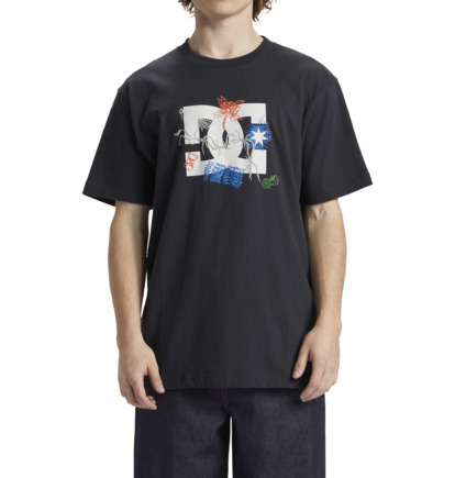 Black Men DC Shoes Scribble T-Shirt | DC-3056297