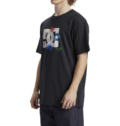 Black Men DC Shoes Scribble T-Shirt | DC-3056297