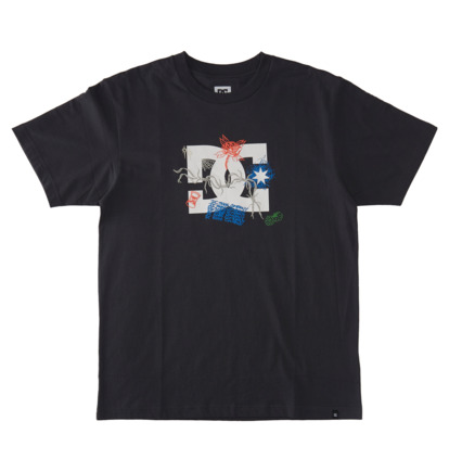 Black Men DC Shoes Scribble T-Shirt | DC-3056297