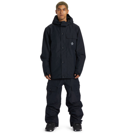 Black Men DC Shoes Servo Technical Snowboard Jackets | DC-7235401