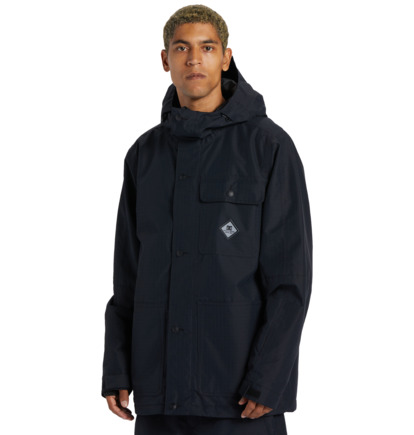 Black Men DC Shoes Servo Technical Snowboard Jackets | DC-7235401