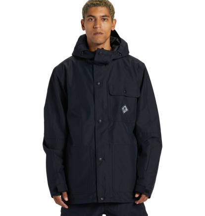 Black Men DC Shoes Servo Technical Snowboard Jackets | DC-7235401