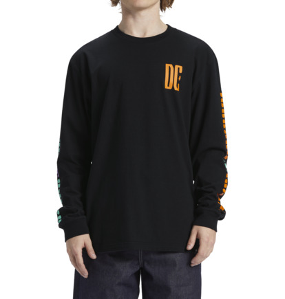 Black Men DC Shoes Sportster Long Sleeve T-Shirt | DC-5163824