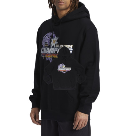 Black Men DC Shoes The Champs Pullover Hoodie | DC-4617395