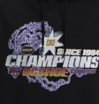 Black Men DC Shoes The Champs Pullover Hoodie | DC-4617395