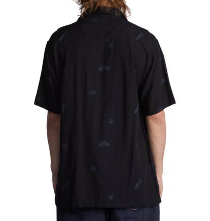 Black Men DC Shoes Tripped Vacation Short Sleeve Shirts | DC-7960318