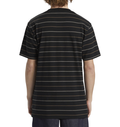 Black Stripes Men DC Shoes Lowstate Stripe T-Shirt | DC-6974283